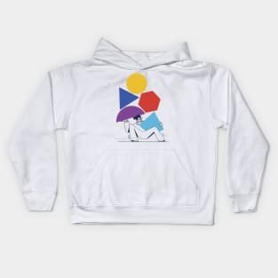 Woman Playing Cube Kids Hoodie